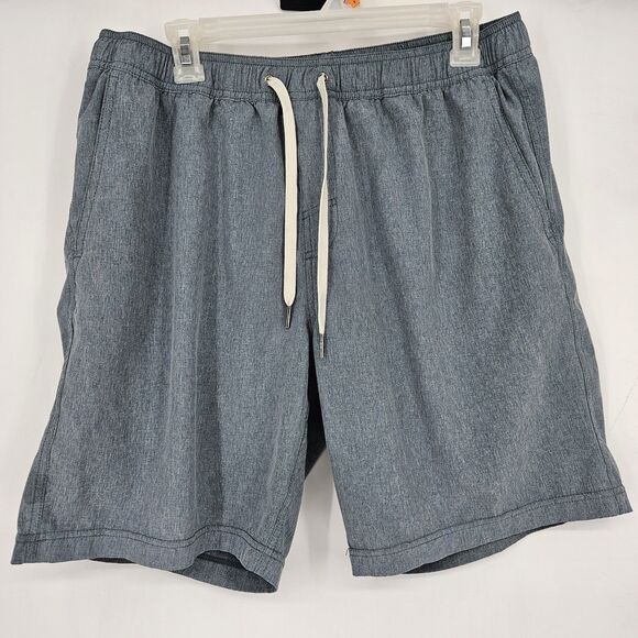 Fair Harbor Swim Trunks Mens Large Board Shorts Lined Drawstring Gray FLAWS - Picture 1 of 11